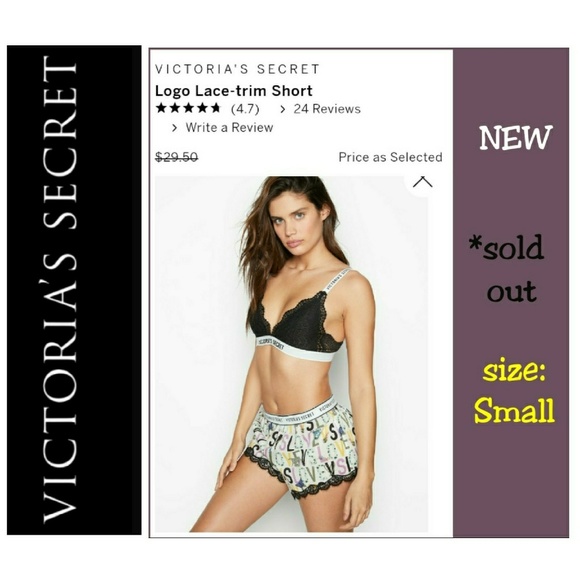 NEW VICTORIA'S SECRET LOGO SLEEP SHORTS - Picture 2 of 8